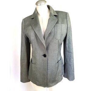 Linda Allard Ellen Tracy Size 8 Black Gray Blazer